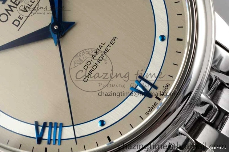 0325 HighPerformance De Ville SS DIWF 1:1 Best Edition Gray White Dial Blue Markers on SS Bracelet MIYOTA 7852